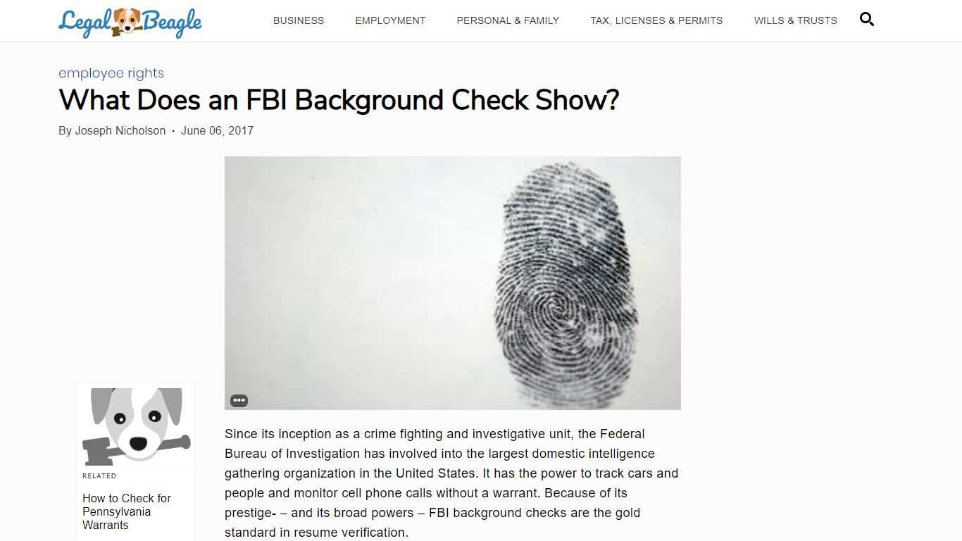 What Does an FBI Background Check Show? | Legal Beagle